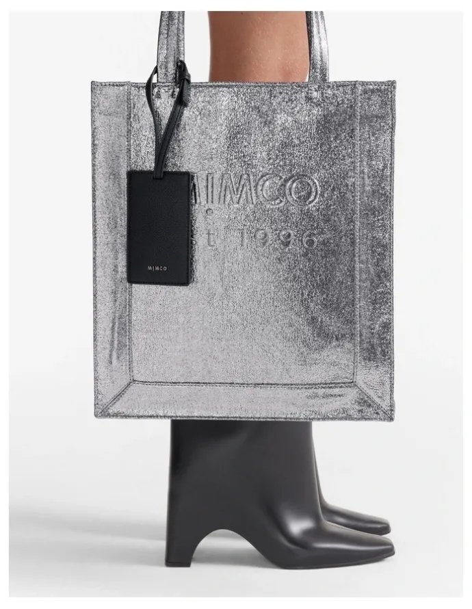 Mimco Drift Luggage Tag in Black Gunmetal
