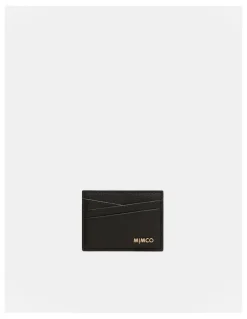 Mimco Drift Slim Credit Card Holder in Black Light Gold