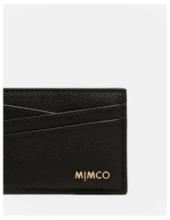 Mimco Drift Slim Credit Card Holder in Black Light Gold