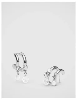 Mimco Emerge Double Hoop Earrings in Silver