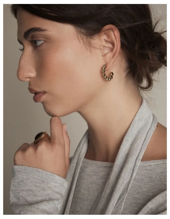 Mimco Fated Heart Hoop Earrings in Gold