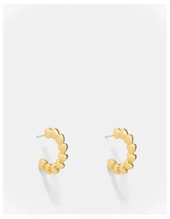 Mimco Fated Heart Hoop Earrings in Gold