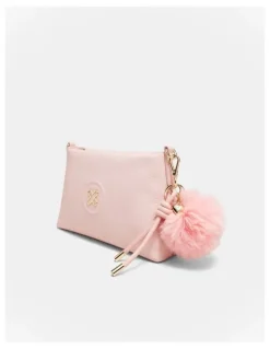 Mimco Fluffy Knot Bag Charm in Petal