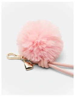 Mimco Fluffy Knot Bag Charm in Petal