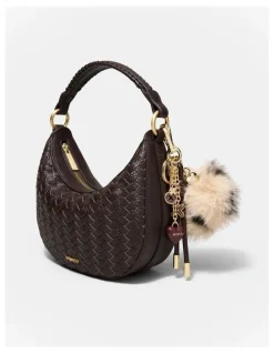 Mimco Fluffy Knot Bag Charm in Ocelot Print