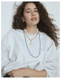 Mimco Fortuna Duo Necklace in Pearl