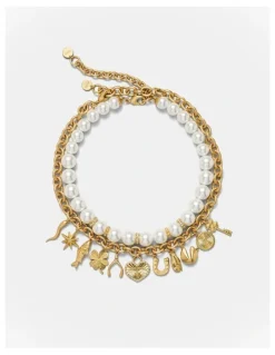 Mimco Fortuna Duo Necklace in Pearl