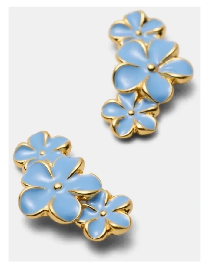 Mimco Garden Climber Studd Earrings in Cornflower Blue