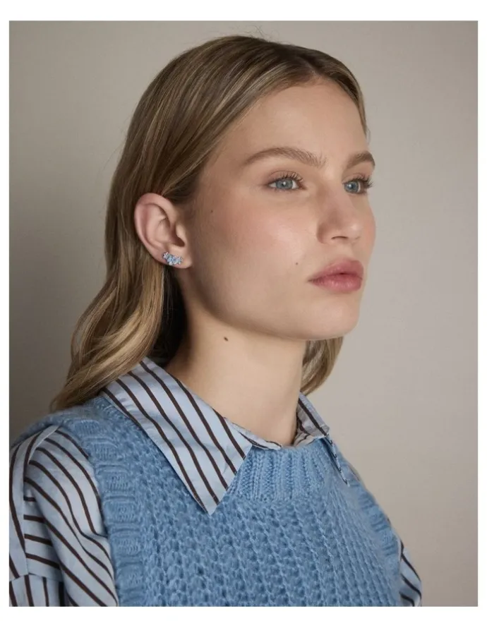 Mimco Garden Climber Studd Earrings in Cornflower Blue