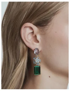 Mimco Garden Drop Earrings in Thyme