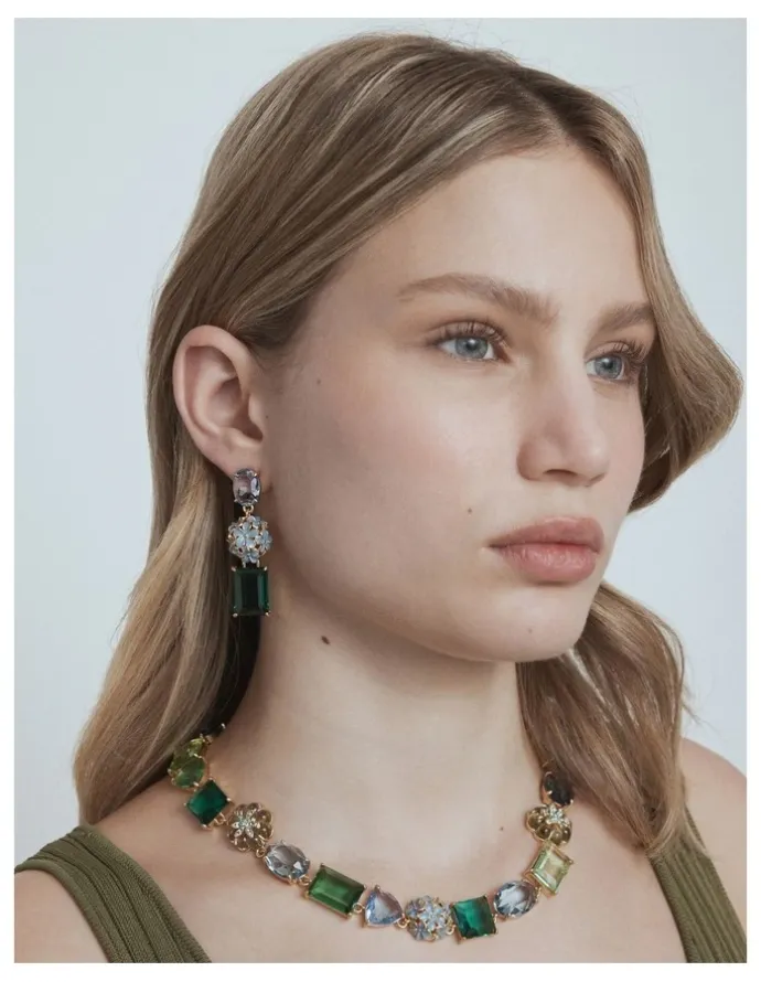 Mimco Garden Drop Earrings in Thyme