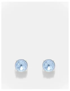 Mimco Glowy Crystal Stud Earrings in Cornflower Blue