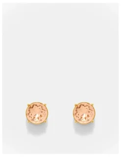 Mimco Glowy Crystal Stud Earrings in Petal