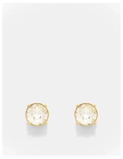 Mimco Glowy Crystal Stud Earrings in Clear