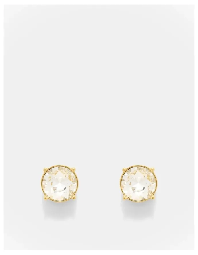 Mimco Glowy Crystal Stud Earrings in Clear