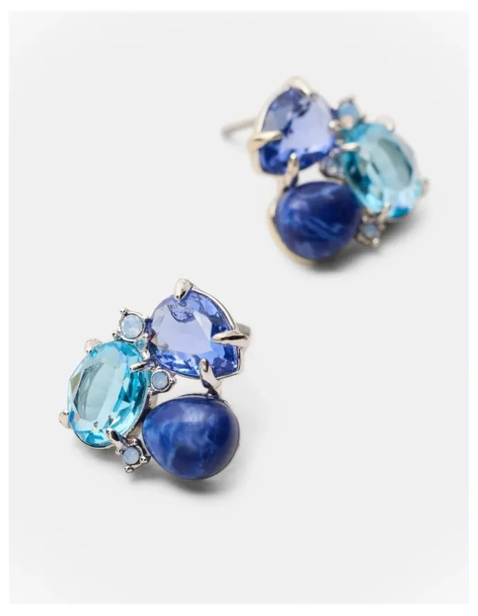 Mimco Goddess Stud Earrings in Blue