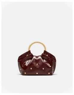 Mimco Goldie Ring Grab in Merlot