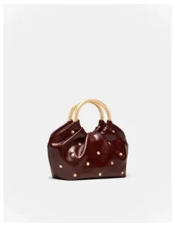 Mimco Goldie Ring Grab in Merlot