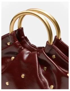 Mimco Goldie Ring Grab in Merlot