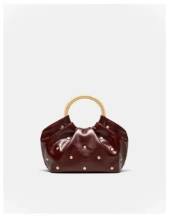 Mimco Goldie Ring Grab in Merlot