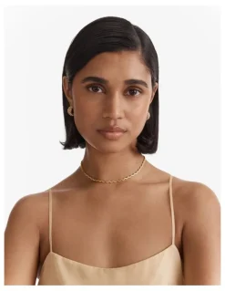 Mimco Heart Beat Necklace in Buttermilk