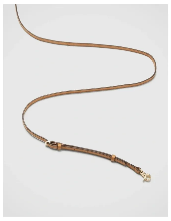 Mimco Link Crossbody Bag Strap 8mm in Caramel