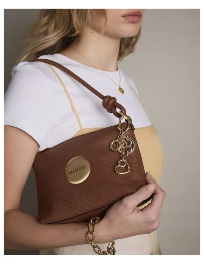 Mimco Linked Up Keyring in Gold Silver