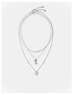 Mimco Lovely Trio Necklace in Silver