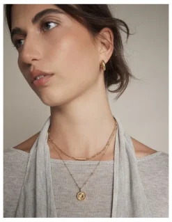 Mimco Lucky Coin Duo Necklace in Gold