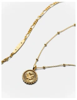 Mimco Lucky Coin Duo Necklace in Gold