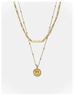 Mimco Lucky Coin Duo Necklace in Gold