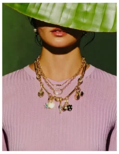 Mimco Lucky Coin Duo Necklace in Gold