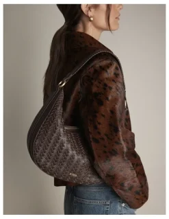 Mimco Luna Crescent Bag in Cocoa