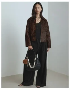 Mimco Luna Crescent Bag in Black