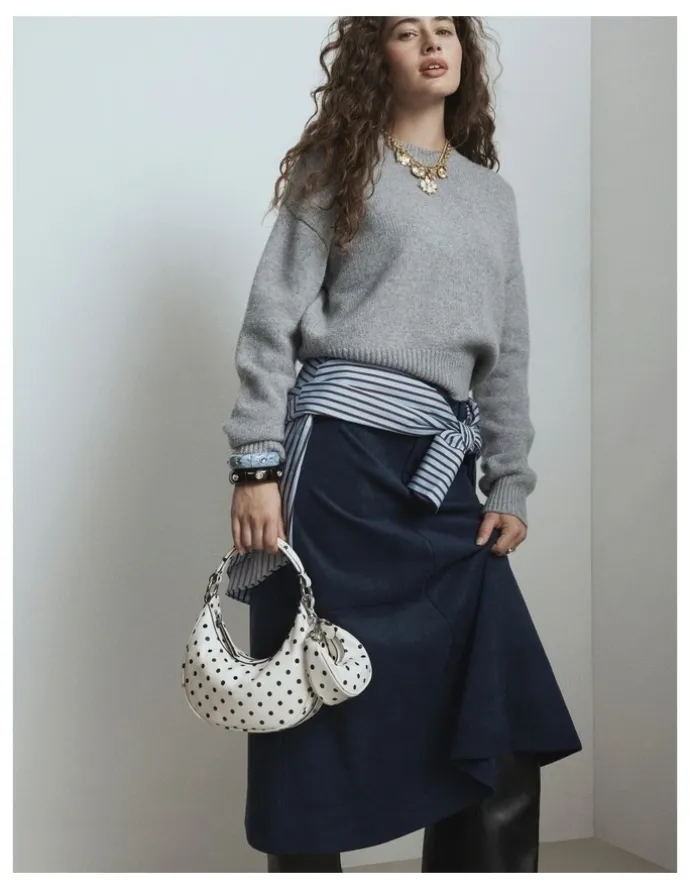 Mimco Luna Mini Bag Charm in Dot Print