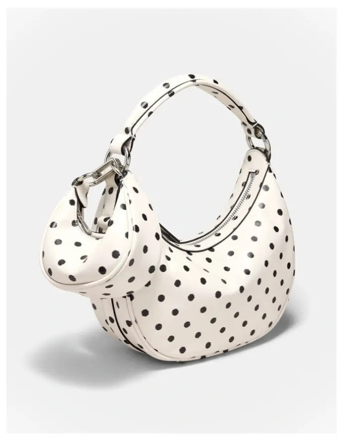 Mimco Luna Mini Bag Charm in Dot Print