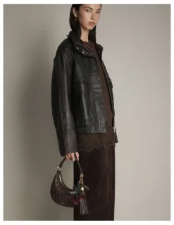 Mimco Luna Mini Crescent Bag in Cocoa