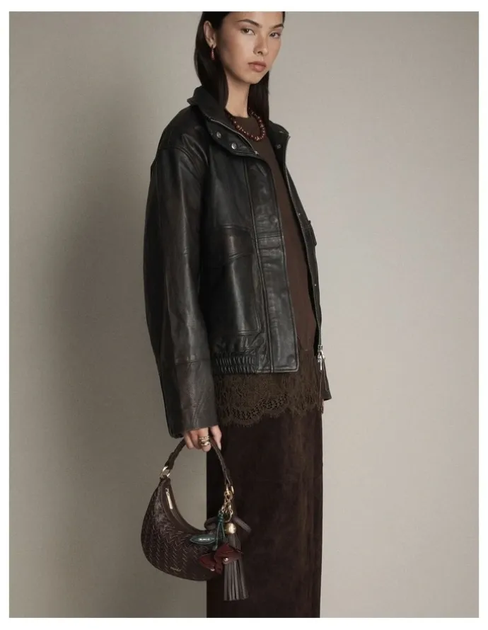 Mimco Luna Mini Crescent Bag in Cocoa