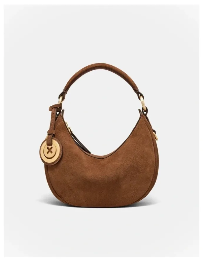 Mimco Luna Mini Crescent Bag in Walnut