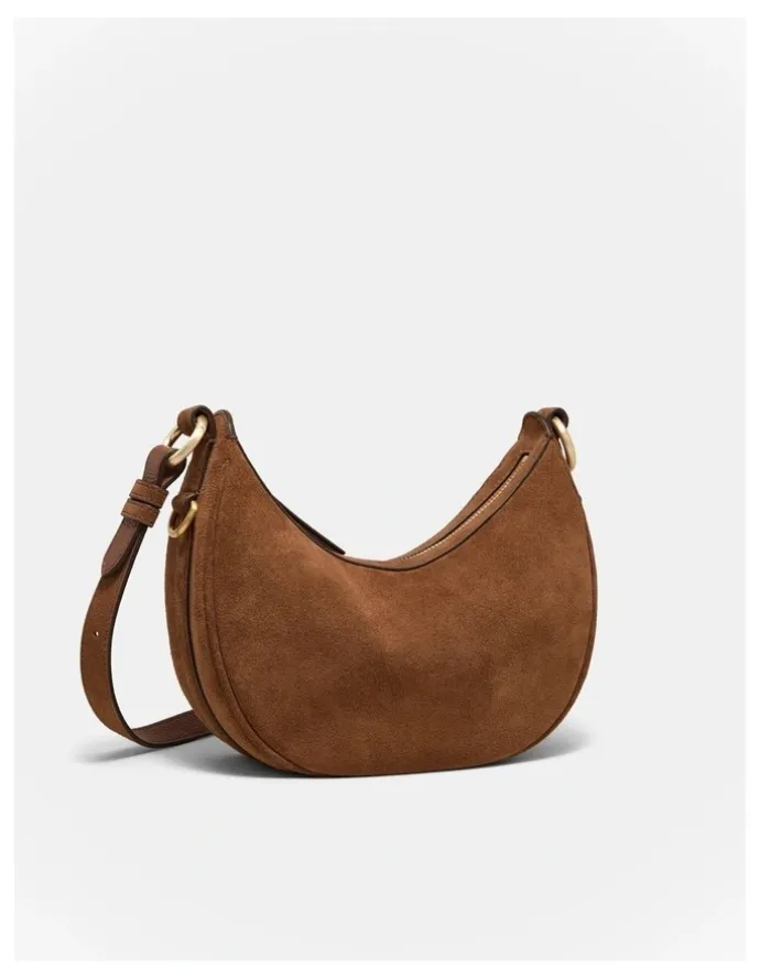Mimco Luna Mini Crescent Bag in Walnut