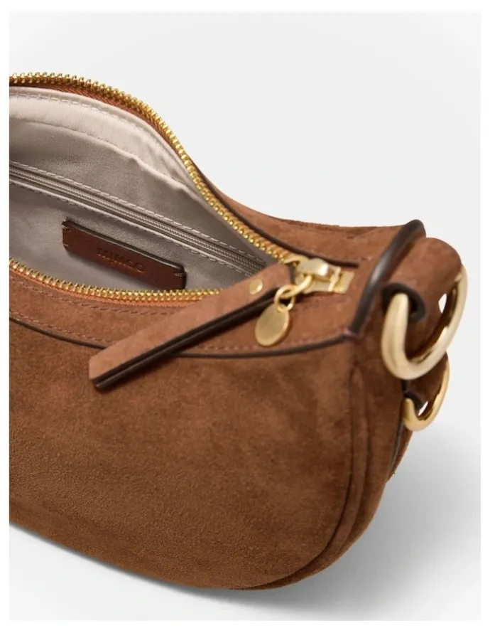 Mimco Luna Mini Crescent Bag in Walnut