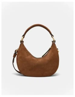 Mimco Luna Mini Crescent Bag in Walnut