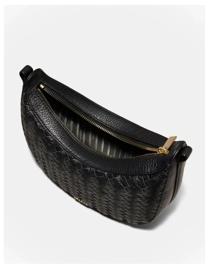 Mimco Luna Mini Crescent Bag in Black