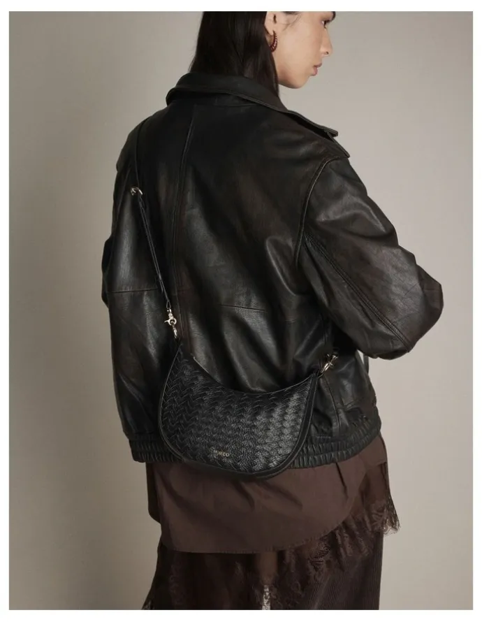 Mimco Luna Mini Crescent Bag in Black