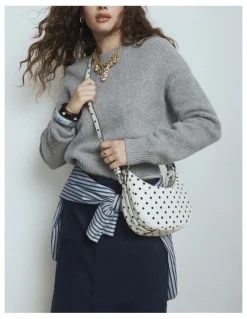 Mimco Luna Mini Crescent Bag in Dot Print