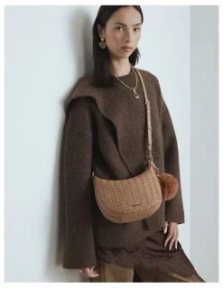 Mimco Luna Mini Crescent Bag in Caramel
