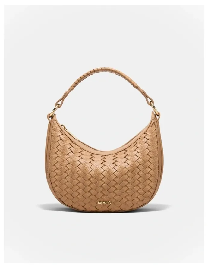 Mimco Luna Mini Crescent Bag in Caramel