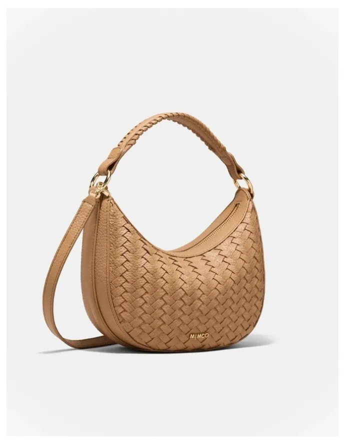 Mimco Luna Mini Crescent Bag in Caramel
