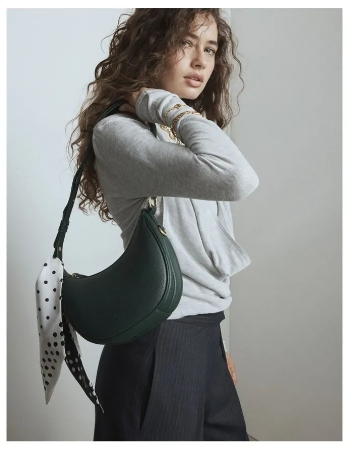 Mimco Luna Mini Crescent Bag in Thyme