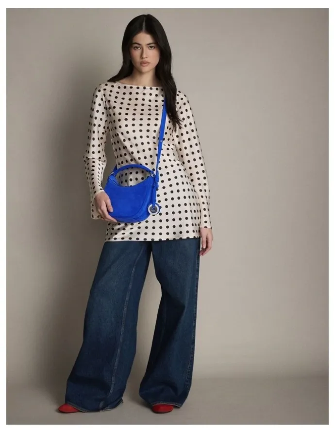 Mimco Luna Mini Crescent Bag in Cobalt